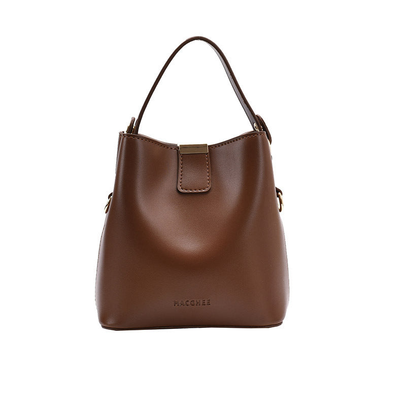Pivot the Agenda – Mini Structured Bucket Crossbody