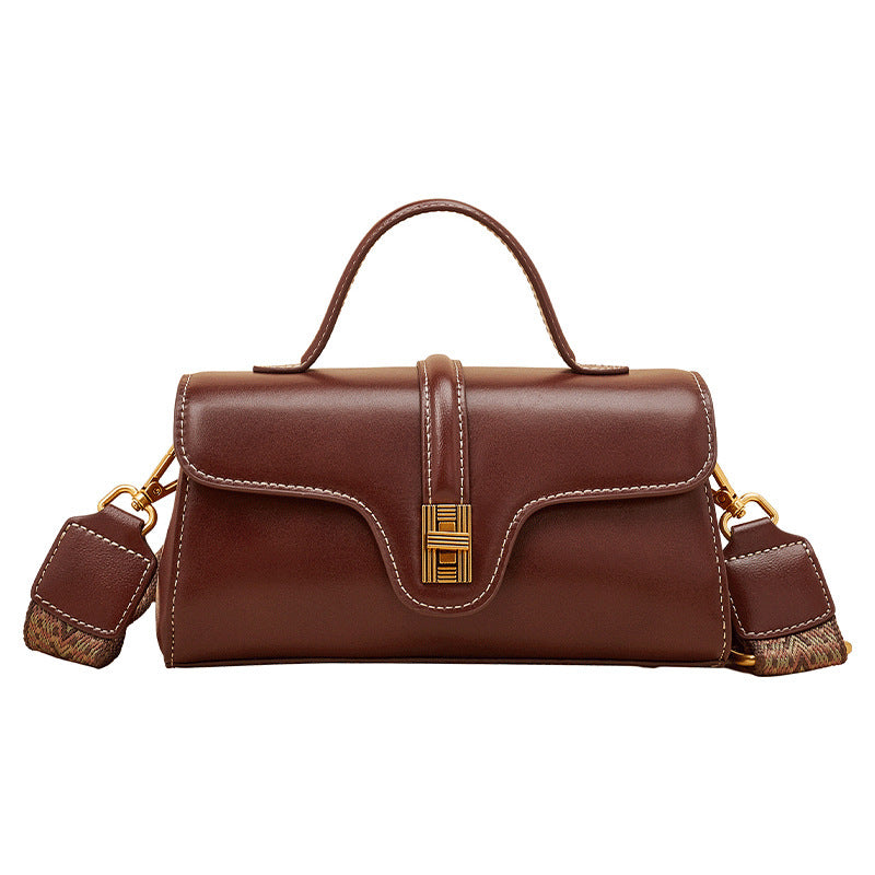 Featherington Fête – Retro Lock Crossbody Bag