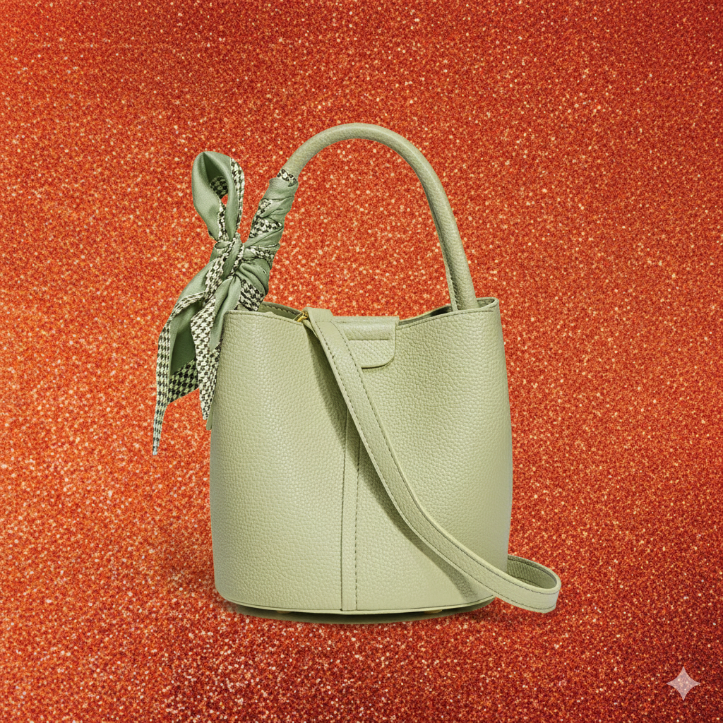 Brat Glow – Statement Genuine Leather Bucket Bag with Attitude