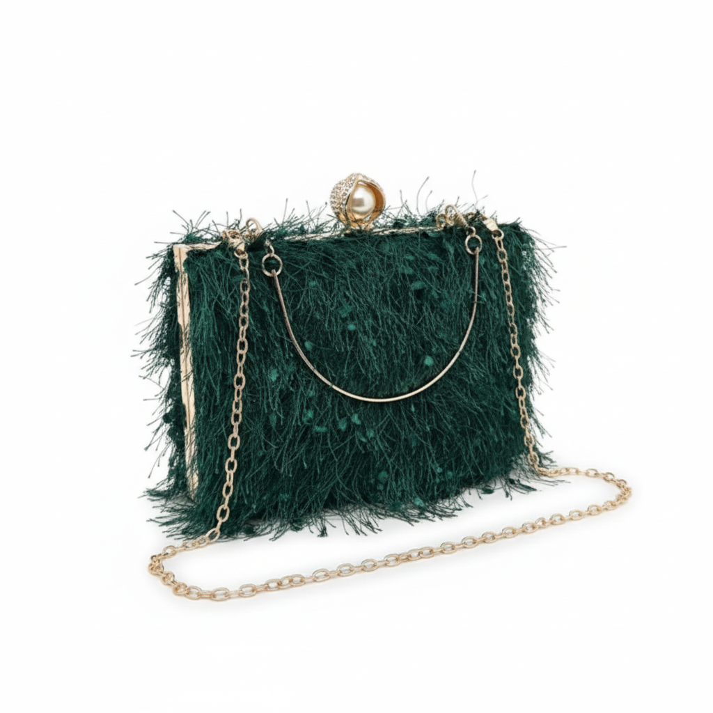 Nevermore Nightshade – Pearl Clasp Tassel Evening Bag