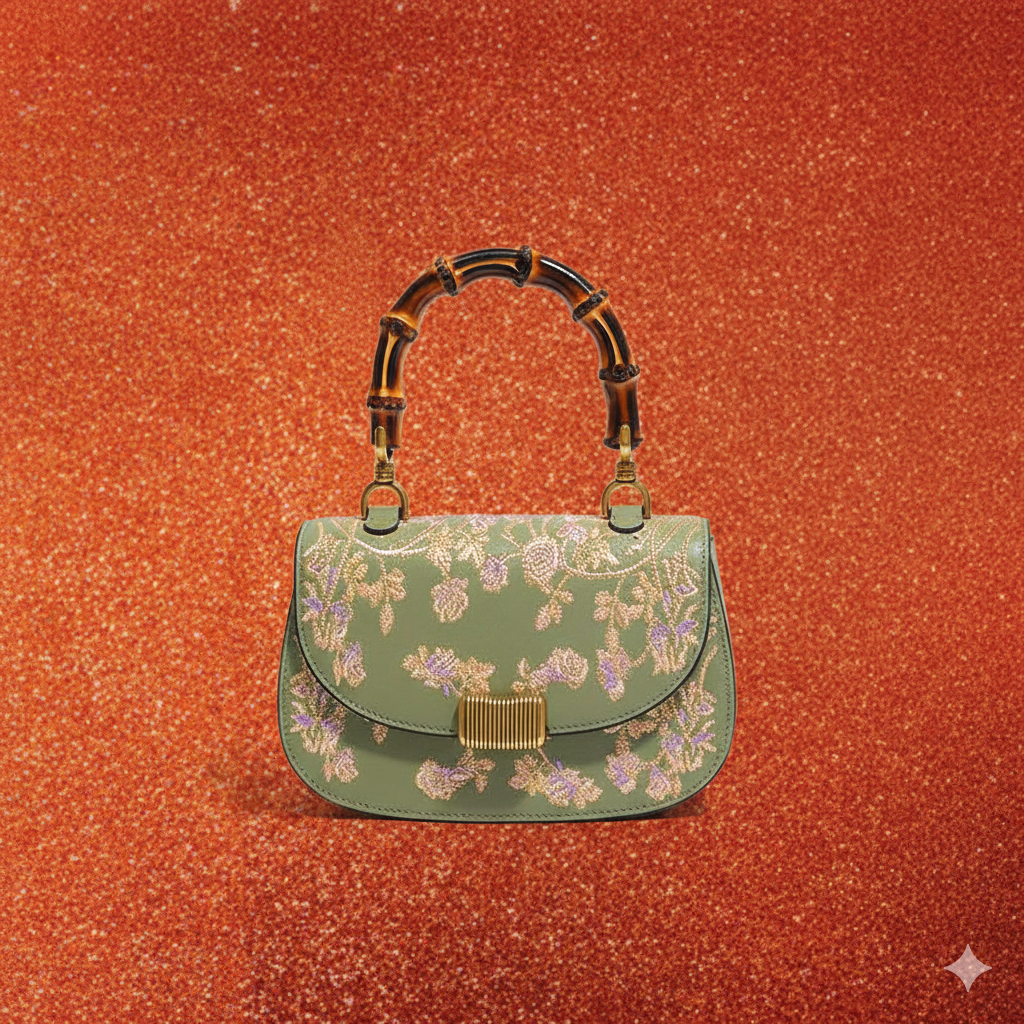 Executive Bloom - Cowhide Embroidery Handbag