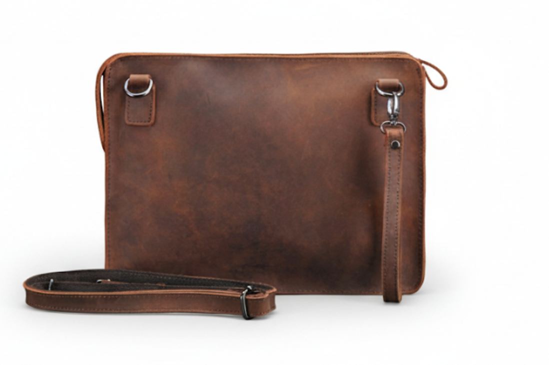 Hawkins Lab Notes – Leather Data Scientist Messenger Bag