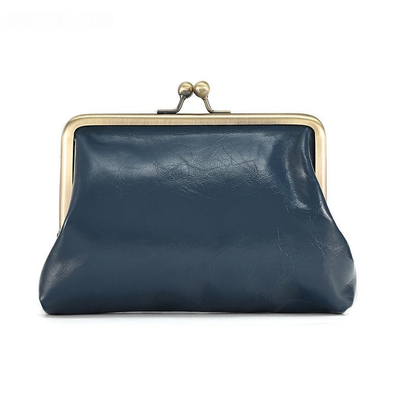 Midnight Letters – Vintage Genuine Leather Wallet with Buckle Charm