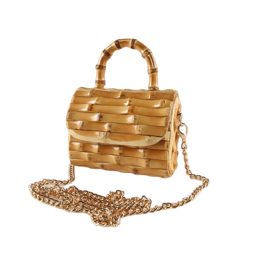 Golden Hour Optimist – Bamboo Chain Mini Bag
