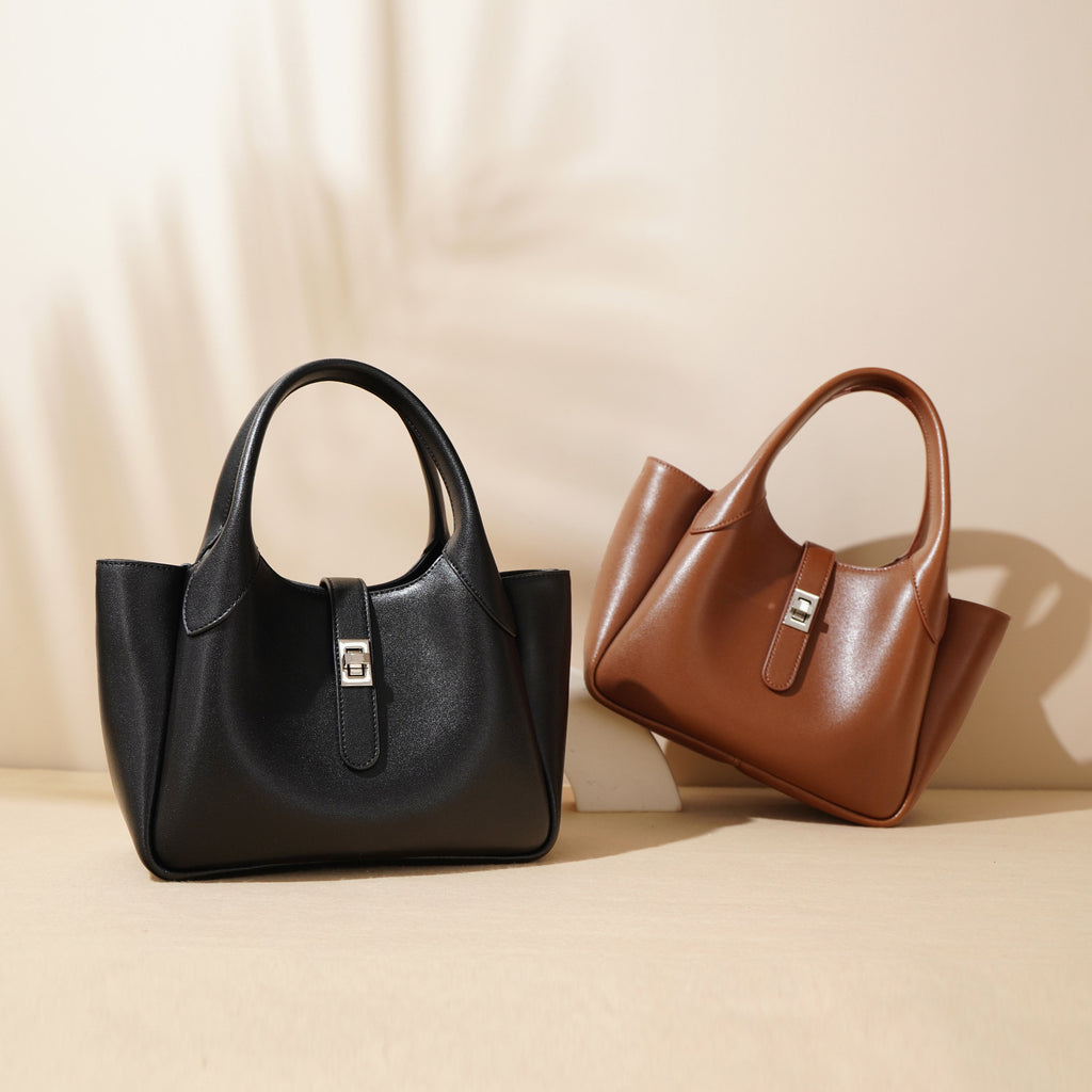 Georgia State – Structured Cowhide Basket Bag