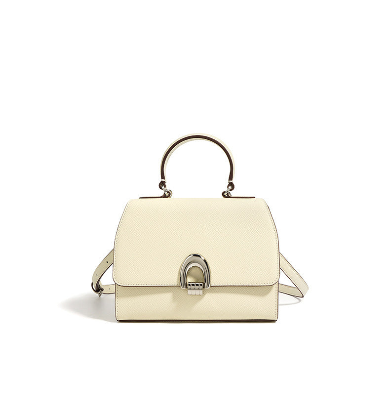 Halo Chic – Elegant Cowhide Shoulder Handbag