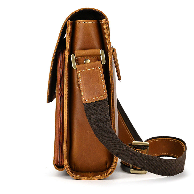 The Jaime Clean-Cut Leather Messenger Bag