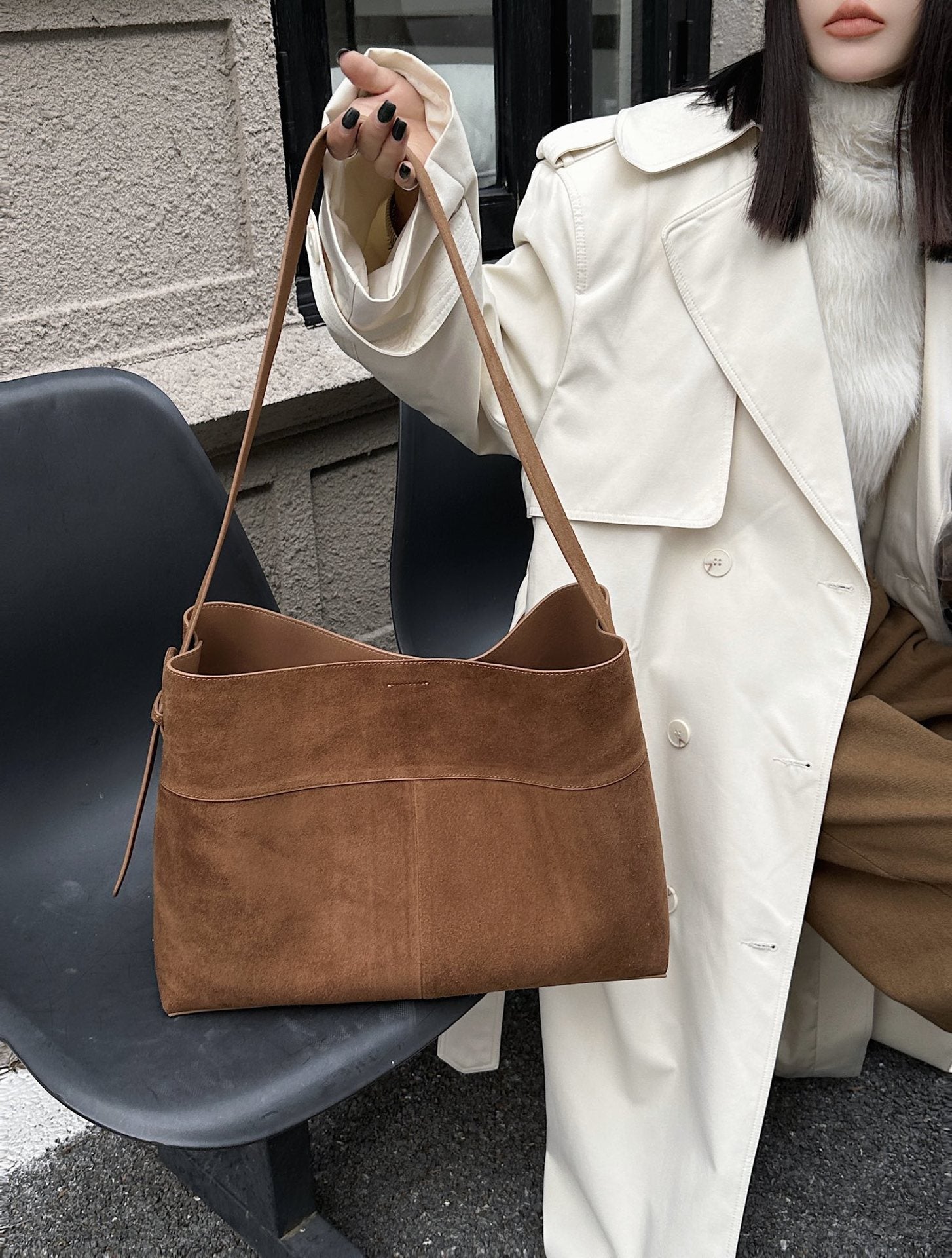 Cozy With Cashmere – Winter Matte Leather Crossbody