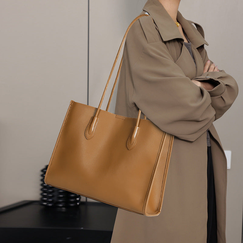 The Monica Clean Lines Leather Tote