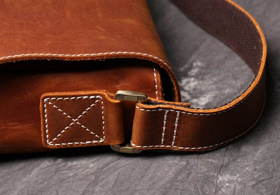 The Jeffords Built-Tough Leather Messenger Bag