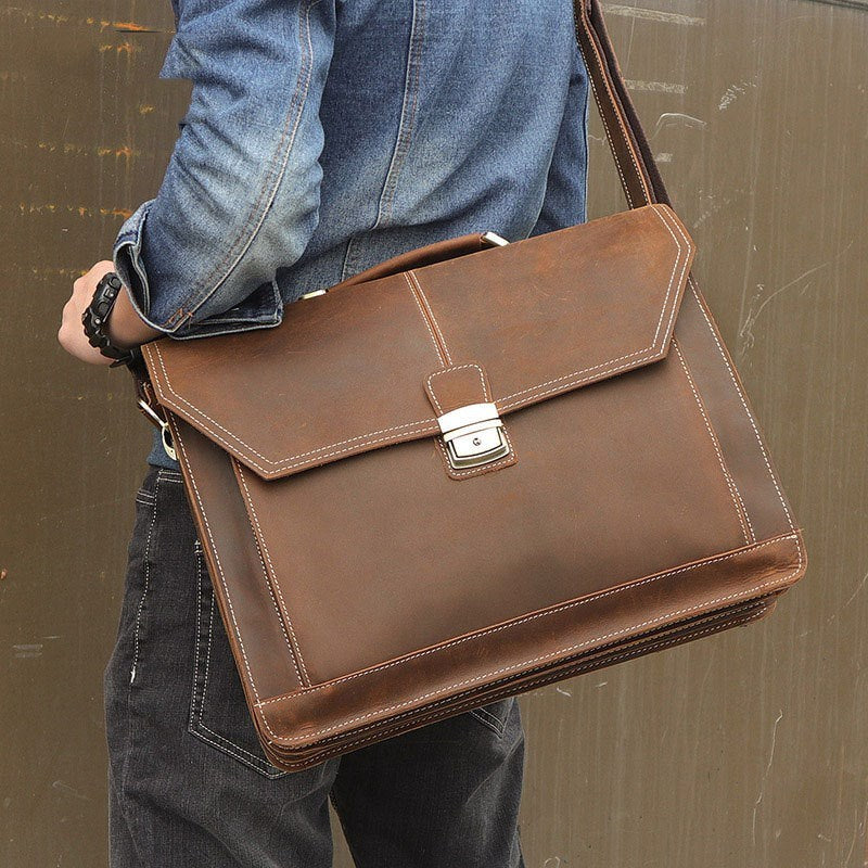 Brooklyn Bureau – Retro Leather Messenger