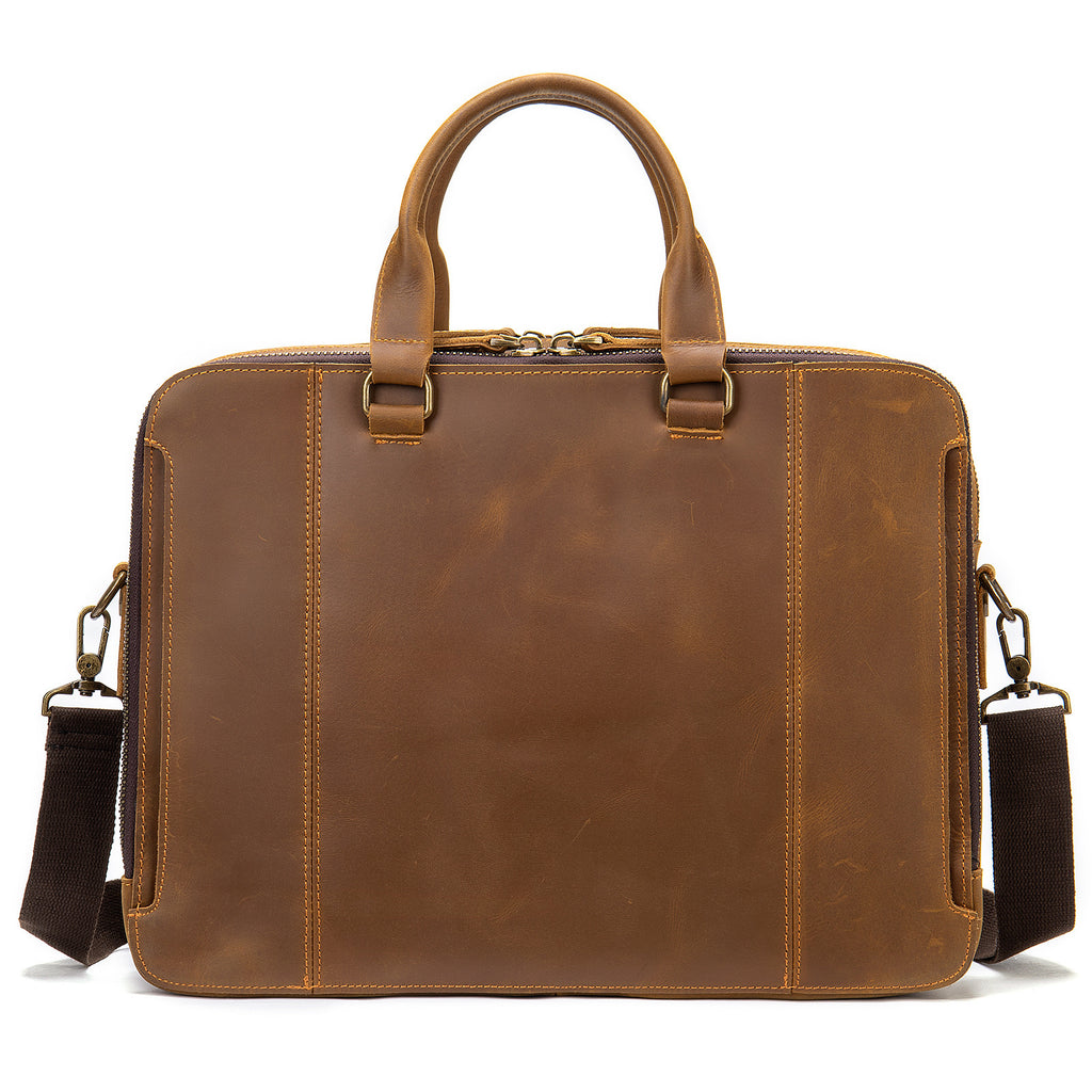 Suit Up Dossier – Leather Banker’s Briefcase