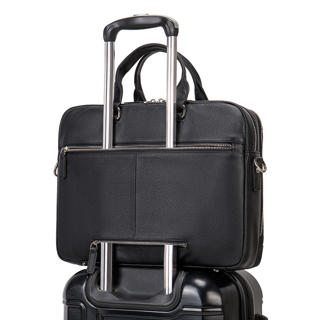 Suit Up Dossier – Leather Banker’s Briefcase