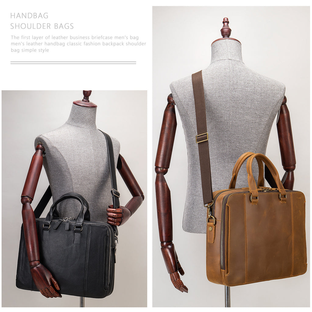 Suit Up Dossier – Leather Banker’s Briefcase