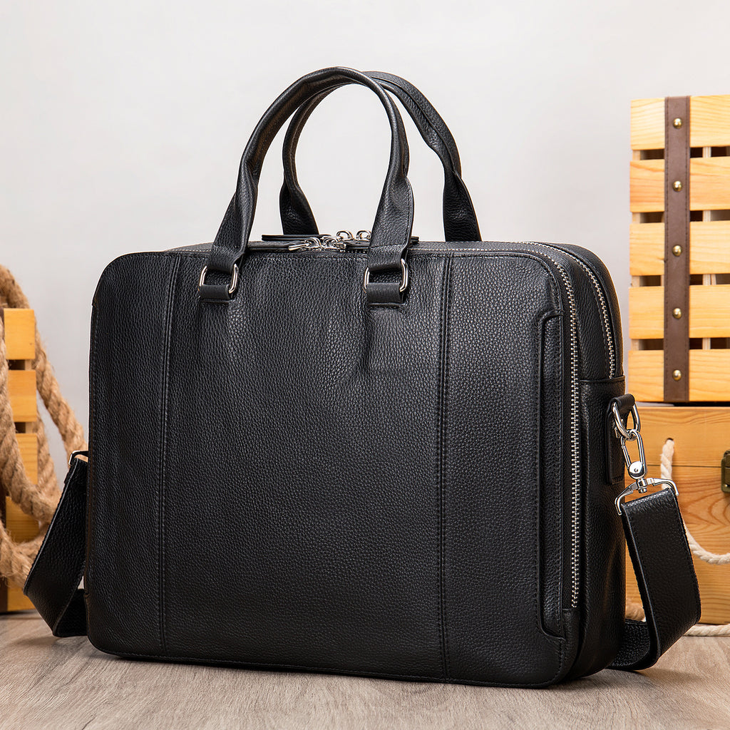 Suit Up Dossier – Leather Banker’s Briefcase