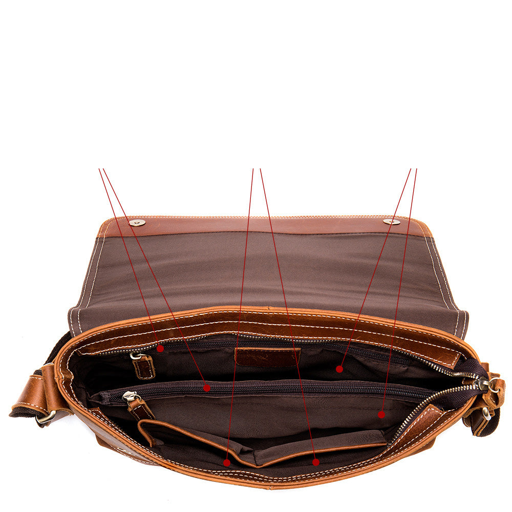 The Stinson Power Move Leather Messenger Bag