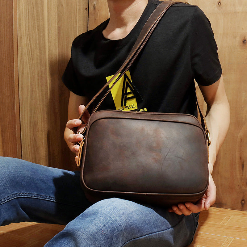 Ninety-Nine Checkpoint – Leather Messenger Bag