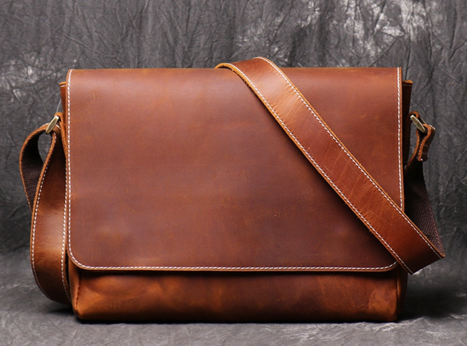 The Jeffords Built-Tough Leather Messenger Bag
