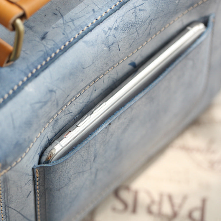 The Buckley Brainy Chic Leather Top-Handle Bag