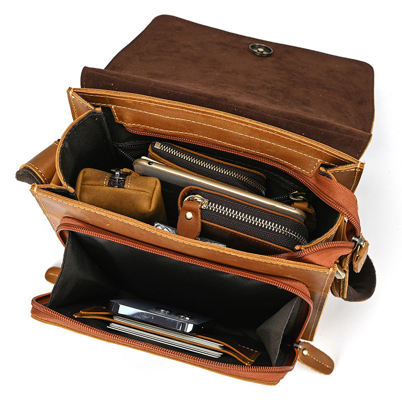 The Jaime Clean-Cut Leather Messenger Bag