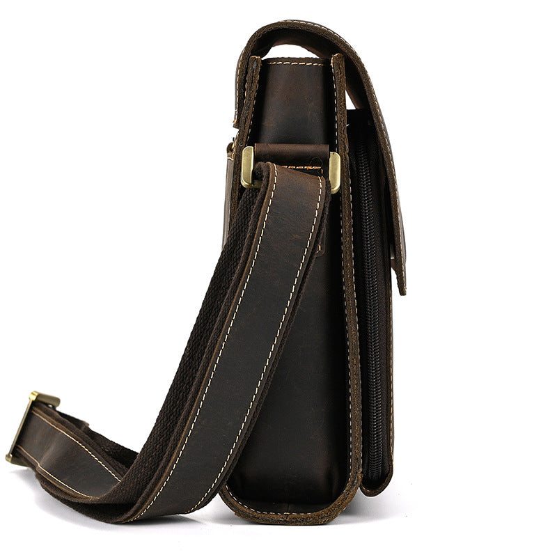 The Jaime Clean-Cut Leather Messenger Bag