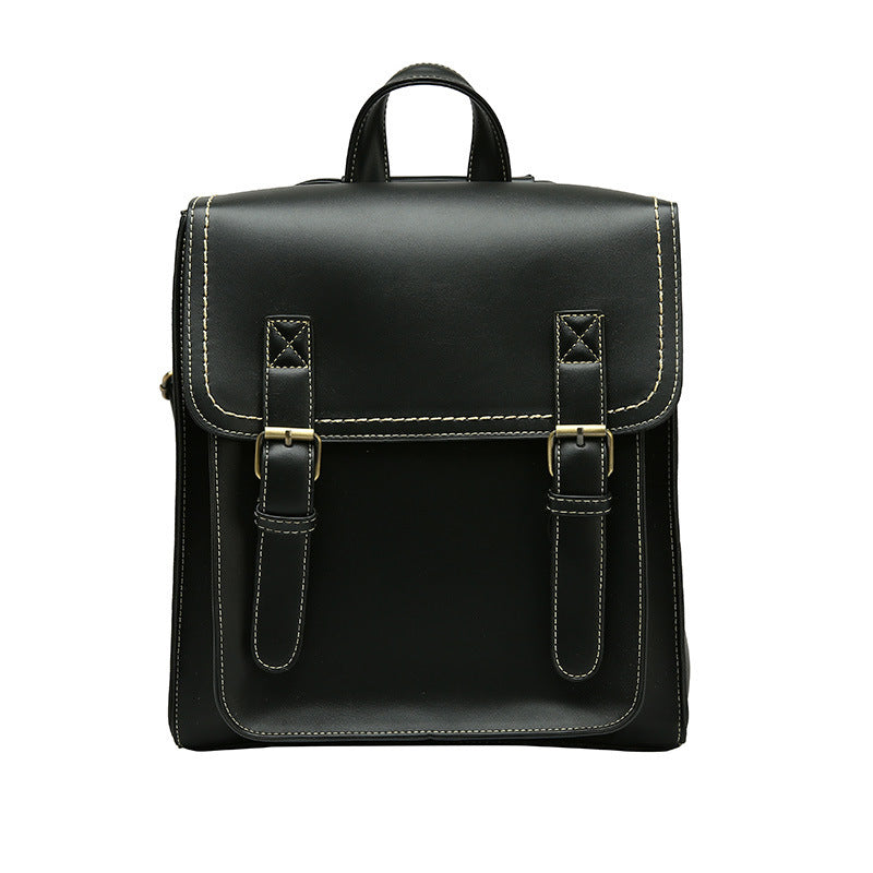 Ivy Seminar – Classic Magnetic Leather School Backpack