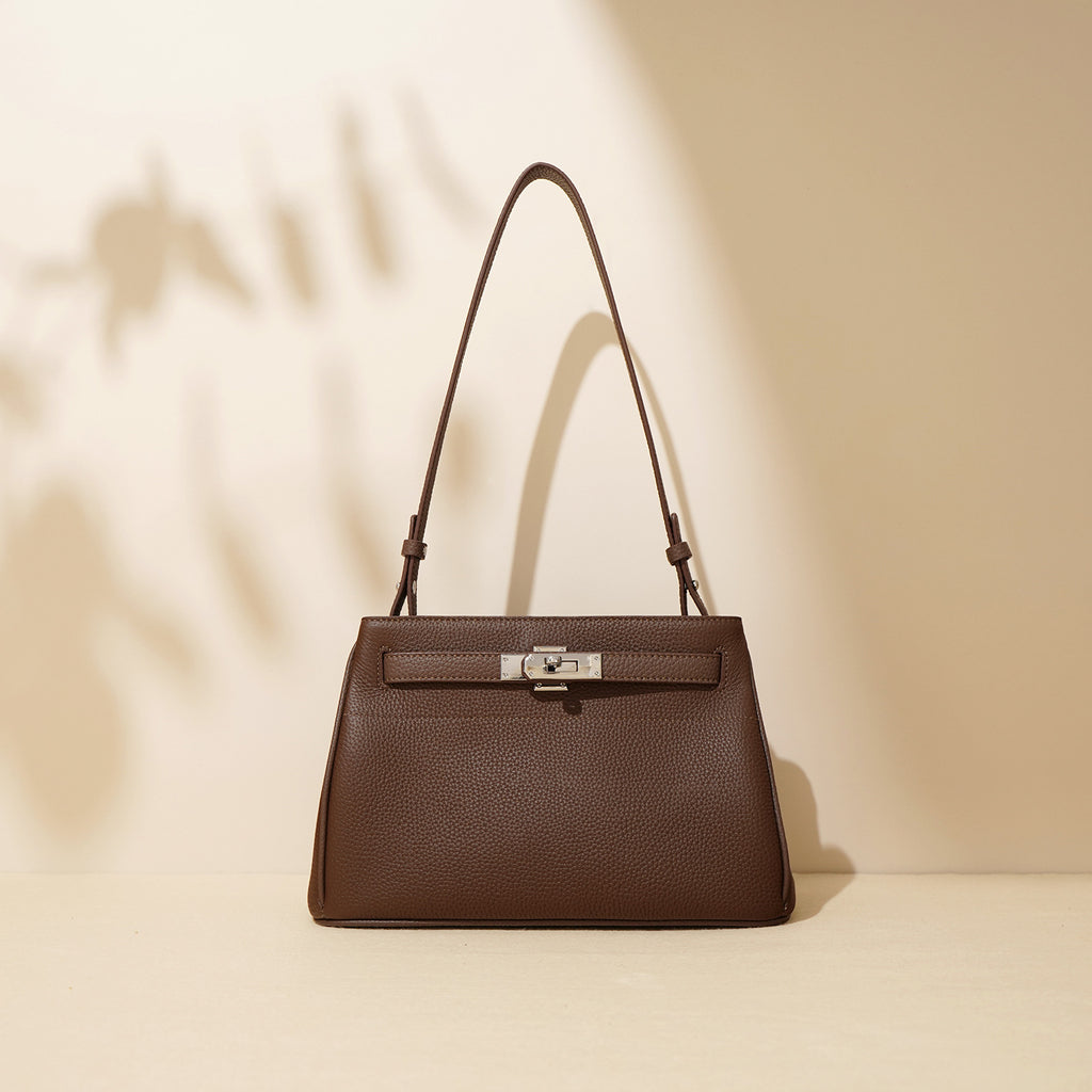 The Waldorf Lock Leather Shoulder Bag