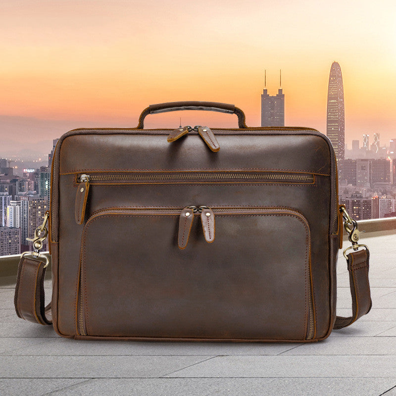 The Bro Code Brief – Timeless Cowhide Messenger