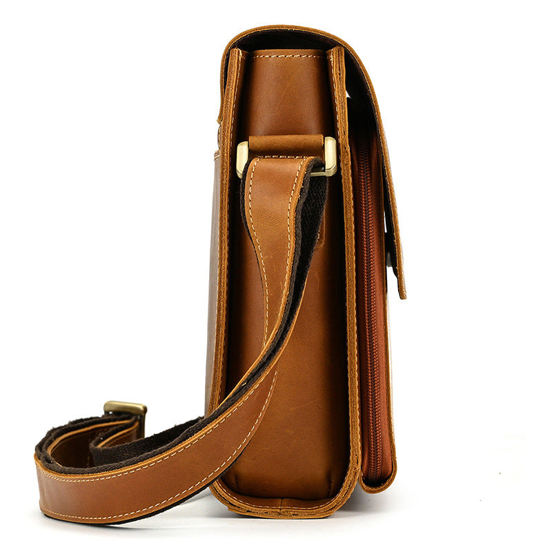 The Jaime Clean-Cut Leather Messenger Bag