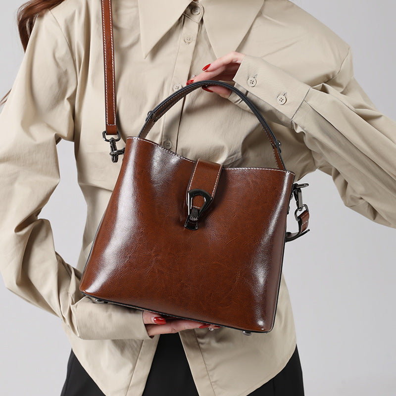 The Reputation Edit – Cowhide Leather Bucket Bag