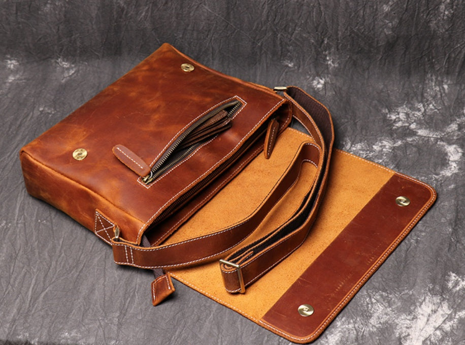 The Jeffords Built-Tough Leather Messenger Bag
