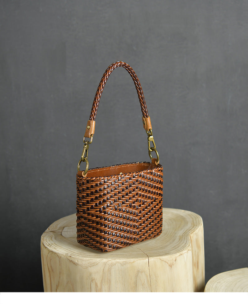 Bratcore Woven Mini Bucket Bag