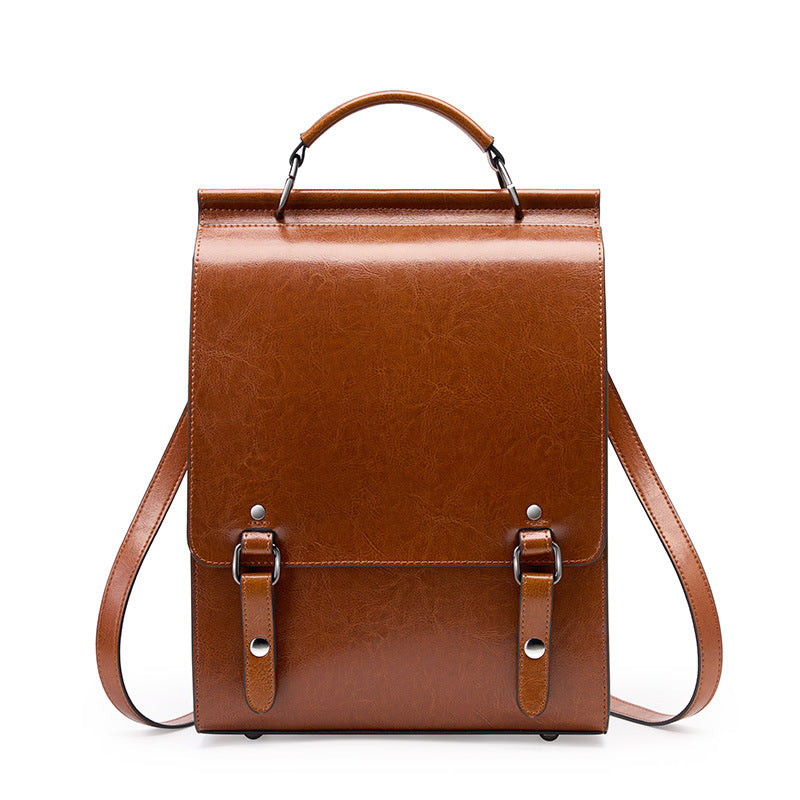 Lorelai’s Legacy – Vintage Two-Layer Cow Leather Backpack for Writers on the Move