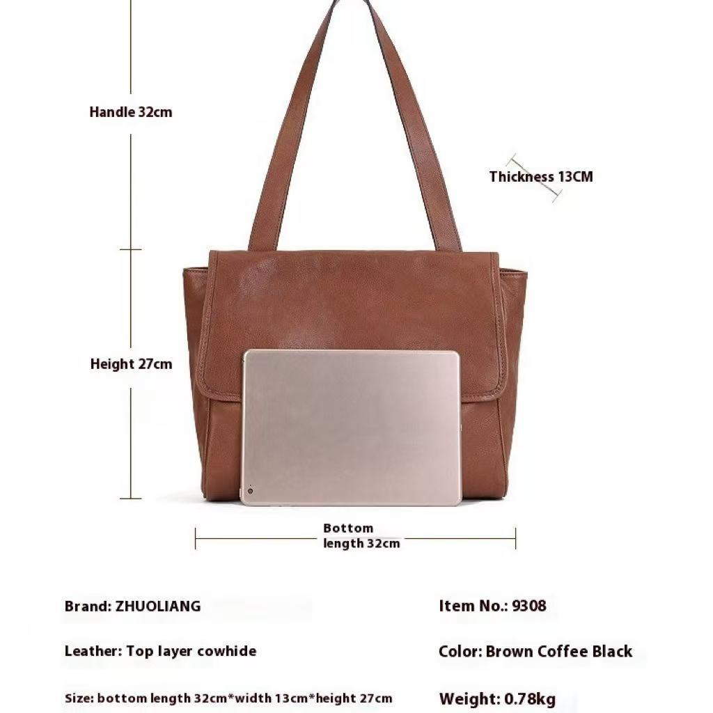 Gold Rush Ledger – Genuine Leather Work Tote