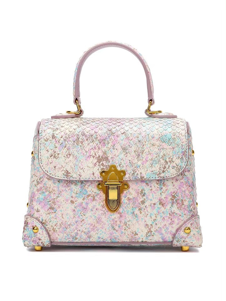 Miss Americana Pastel Snake Leather Bag