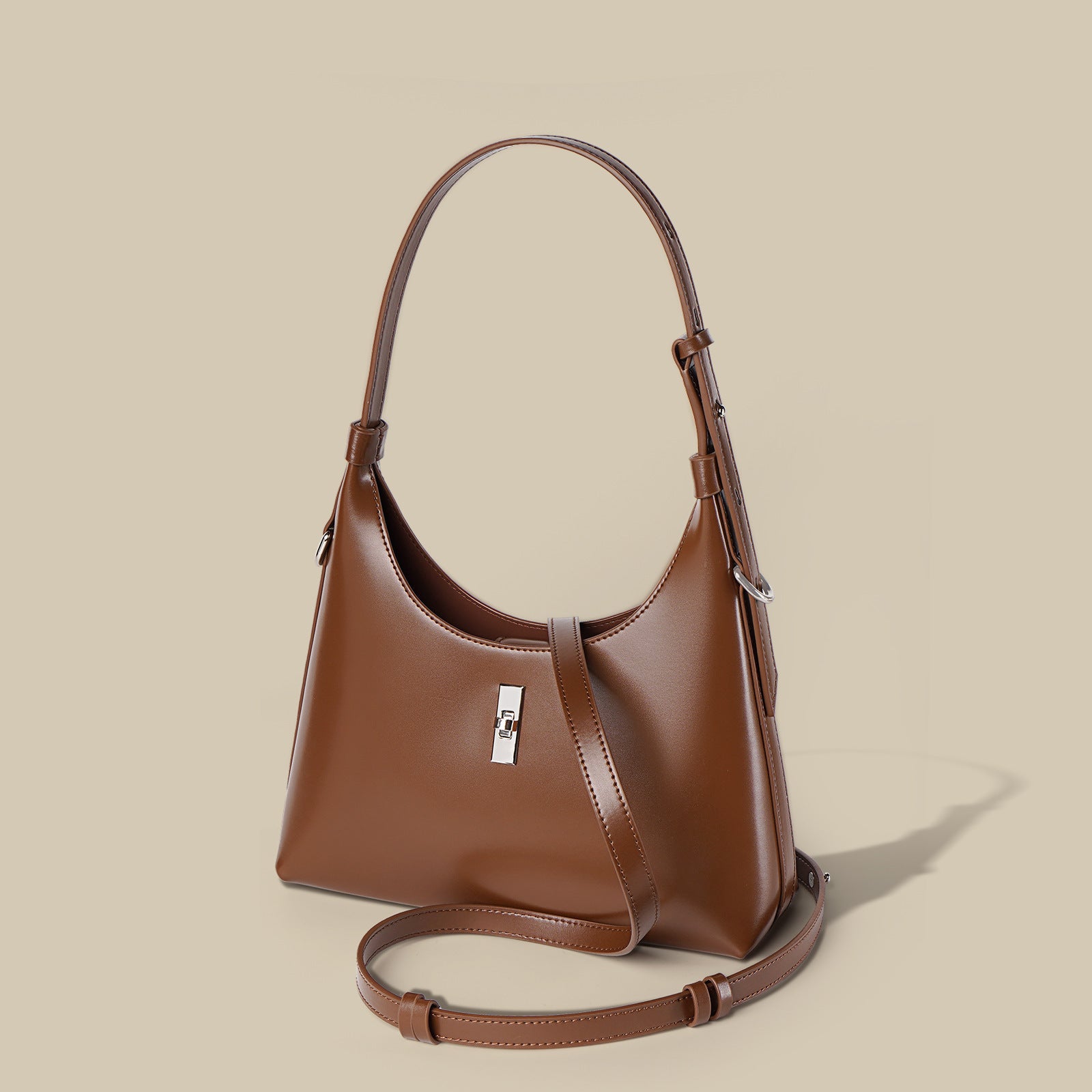 Soft Kitty Catalog – Retro Crescent Leather Shoulder Bag