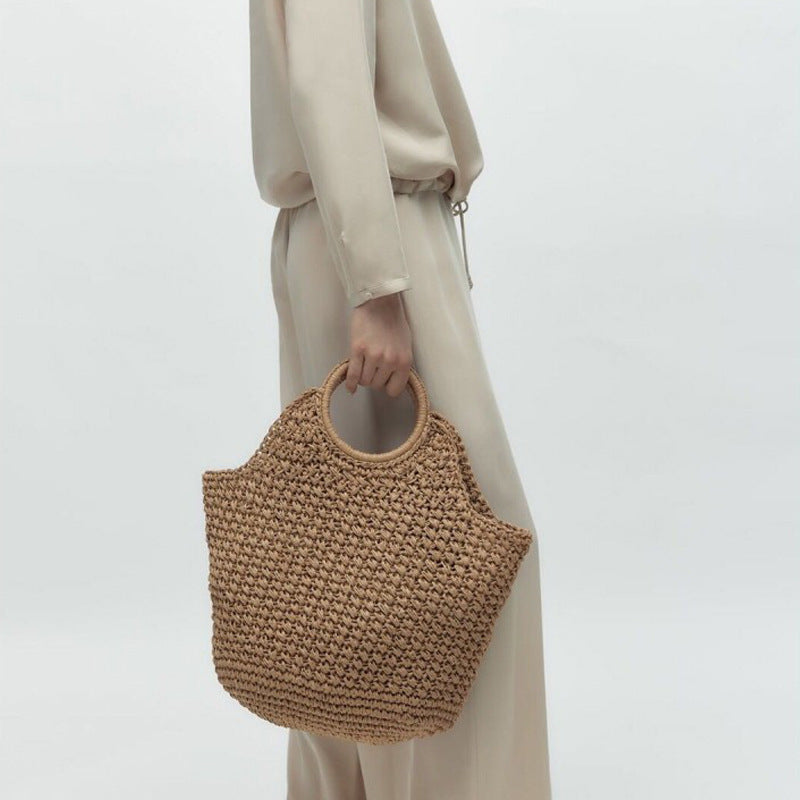 Cardigan Coast Carry – Handmade Woven Ring Handle Tote