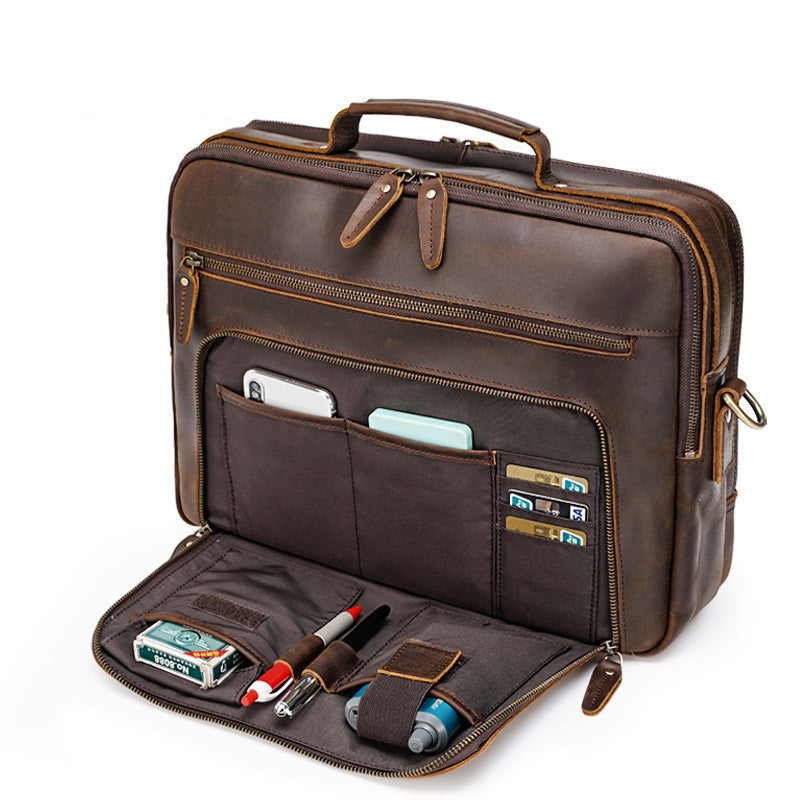 The Bro Code Brief – Timeless Cowhide Messenger