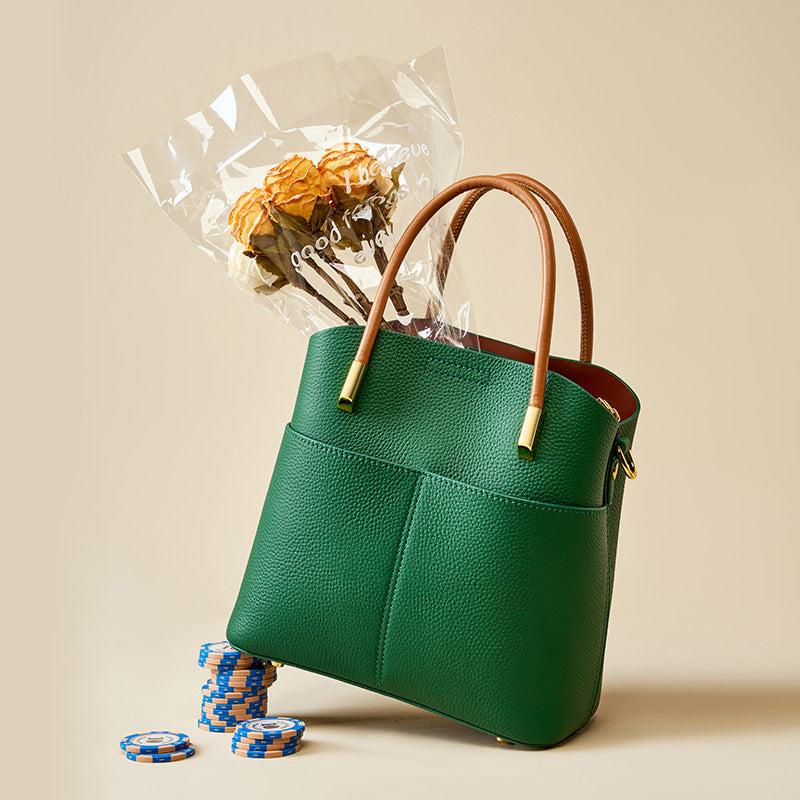 Willow Workspace – Leather Bucket Tote