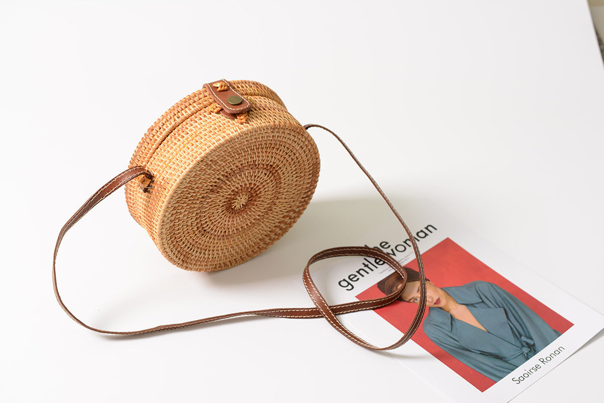 West Coast Weekender – Rattan Crossbody Bag