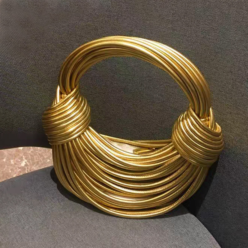 The Golden Knot – Sculpted Statement Clutch