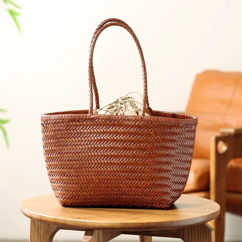 The Houdini Escape Leather Basket Bag