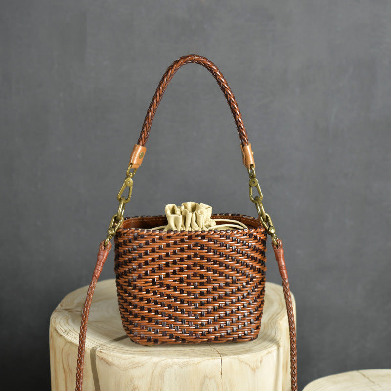 Bratcore Woven Mini Bucket Bag