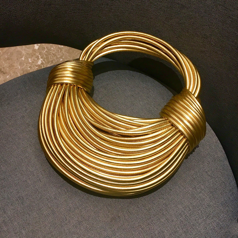 The Golden Knot – Sculpted Statement Clutch