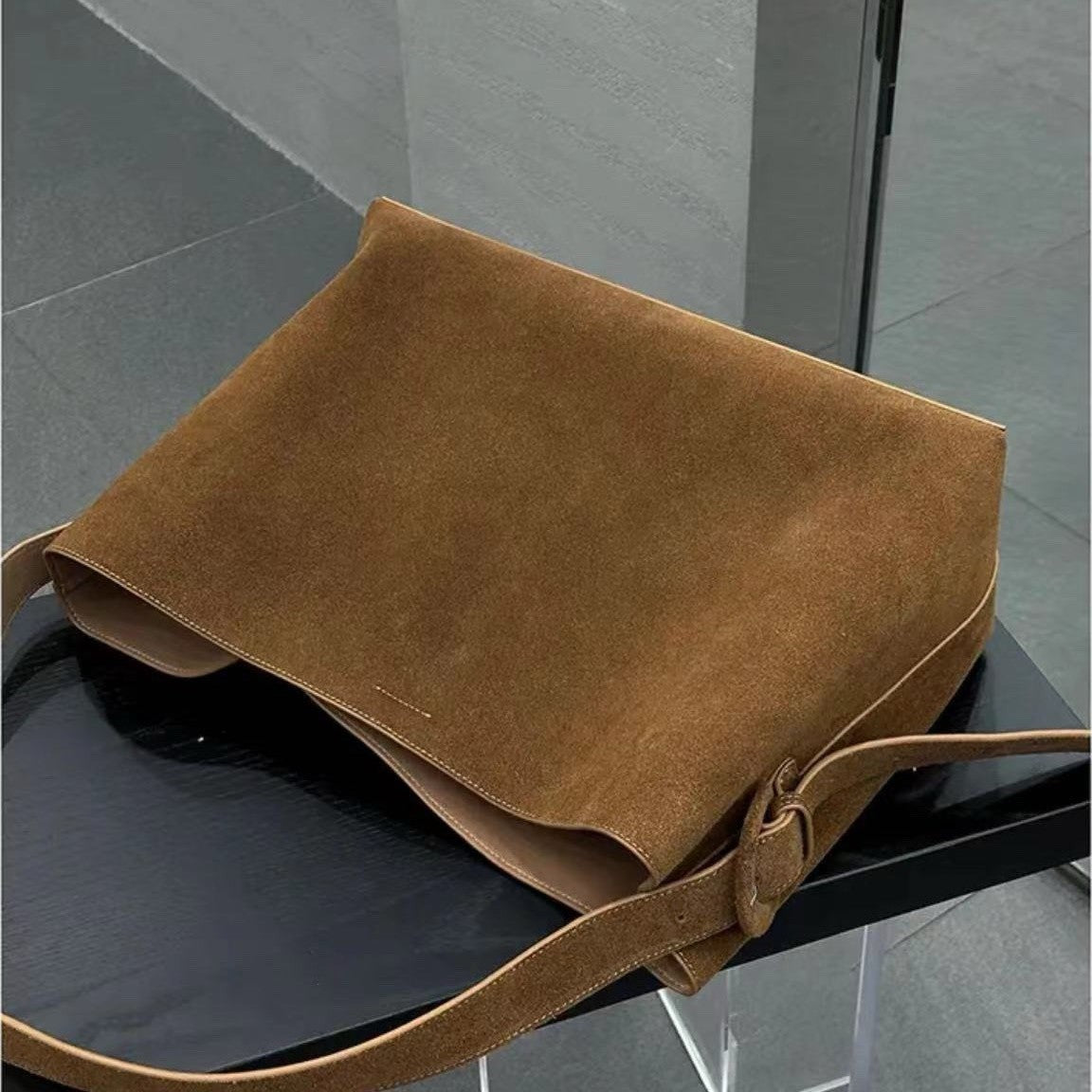 Cozy With Cashmere – Winter Matte Leather Crossbody
