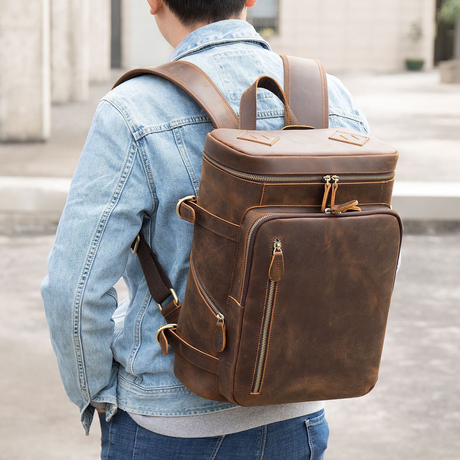 Dustin’s Discovery Pack – Retro Cowhide Backpack