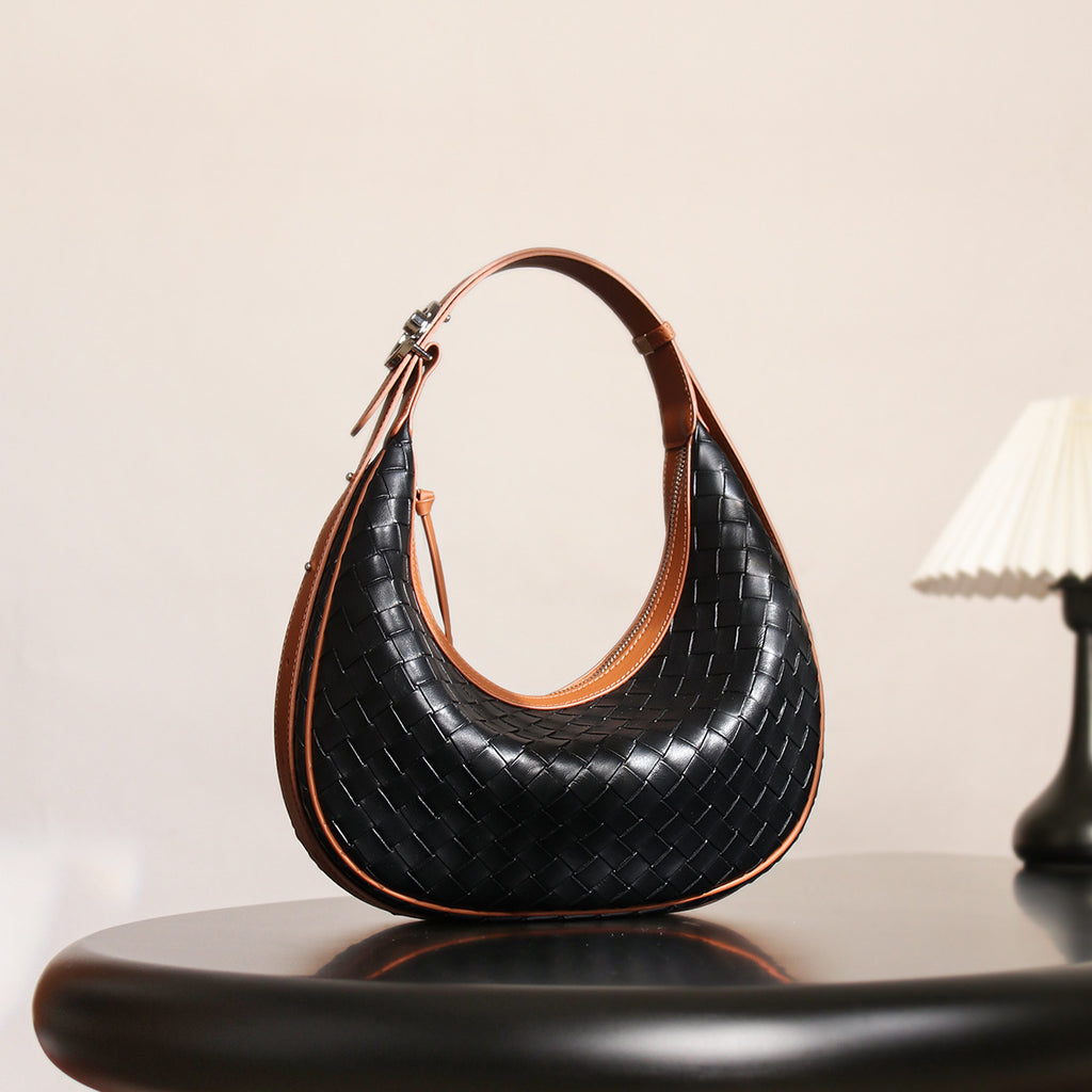 Unapologetic Weave Leather Shoulder Bag