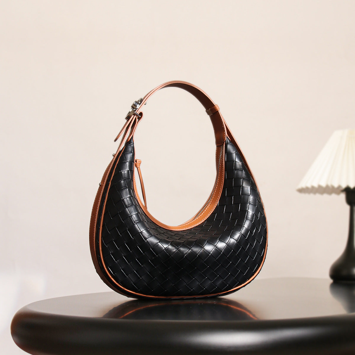 Unapologetic Weave Leather Shoulder Bag