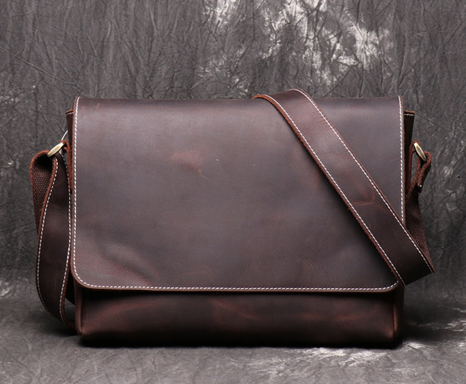 The Jeffords Built-Tough Leather Messenger Bag