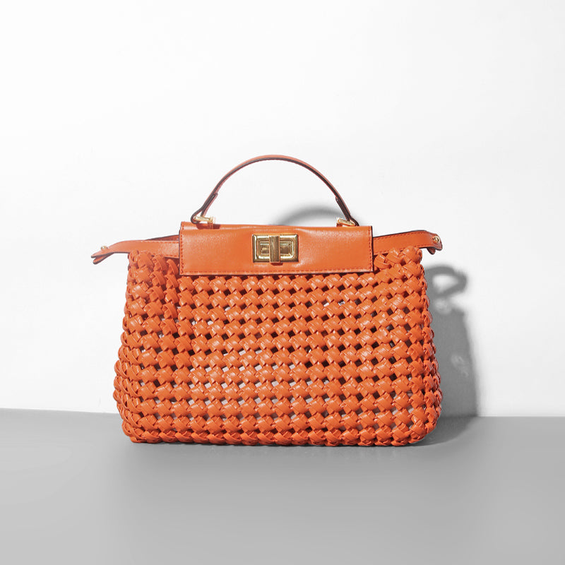 The Von Dutch Attitude Woven Leather Bag